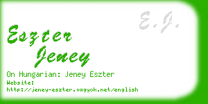 eszter jeney business card